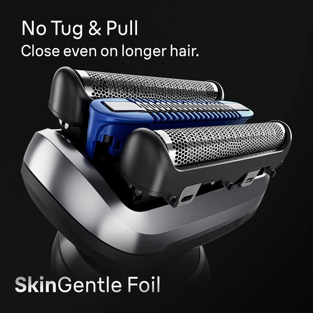 Alt view image 3 of 7 - Braun Electric Shaver for Men, Series 7 7177cc, Wet & Dry Shave, Turbo & Gentle Shaving Modes, Waterproof Foil Shaver, Space Grey
