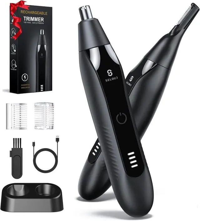Main image of Ear and Nose Hair Trimmer for Men, 2025 Professional Painless USB Rechargeable Eyebrow & Facial Electric Hair Trimmer for Men Women, Powerful Motor, Dual Edge Blades, IPX7 Waterproof Easy Clean