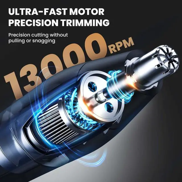 Alt view image 4 of 7 - Ear and Nose Hair Trimmer for Men, 2025 Professional Painless USB Rechargeable Eyebrow & Facial Electric Hair Trimmer for Men Women, Powerful Motor, Dual Edge Blades, IPX7 Waterproof Easy Clean