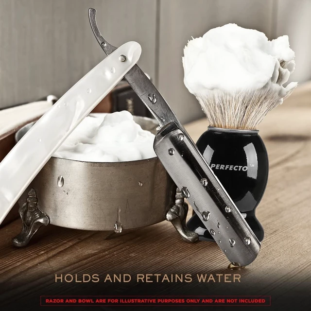 Alt view image 5 of 7 - Perfecto 100% Pure Badger Shaving Brush-Black Handle- Engineered for The Best Shave of Your Life. for, Safety Razor, Double Edge Razor, Straight Razor or Shaving Razor, Its The Best Badger Brush.