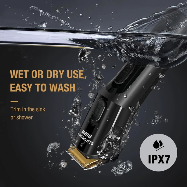 Alt view image 4 of 6 - SUPRENT Beard Trimmer for Men - 16 Pieces Mens Grooming Kit with Electric Beard Trimmer, Adjustable Hair Trimmer, Hair Clippers, Razors for Beard, Hair, Body, Groin, Nose & Ear, Waterproof IPX7