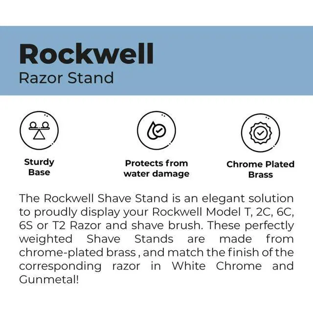 Alt view image 3 of 5 - Rockwell Minimalist Safety Razor Stand (Black) | Elegant Display Solution for Your Rockwell T, 6C, 2C, or 6S Safety Razor | Premium Stainless Steel