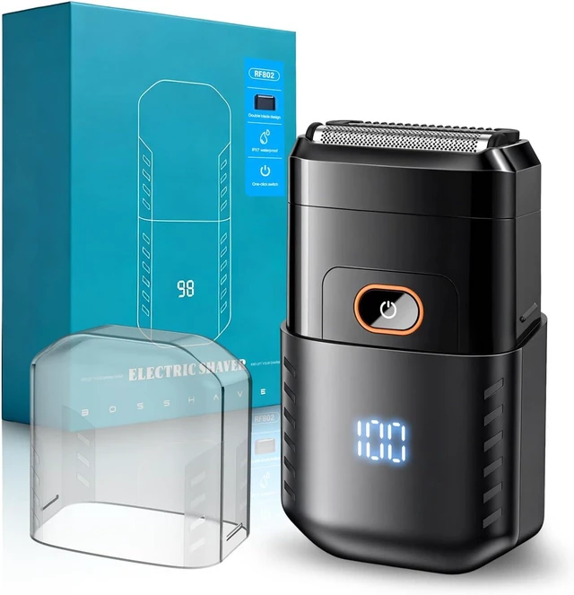 Main image of Electric Foil Shavers for Men, Mini Electric Razor for Face,Dual Floating Heads IPX7 Waterproof Cordless Razor with LED Display & Fast Charge, Perfect for Trips