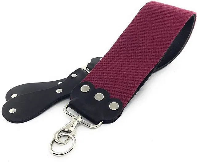 Main image of GENTS Professional 3 x 26 Straight Razor Strop - Premium Genuine Leather & Canvas Barber Strop with Stainless Steel Hook - Traditional Wet Shaving Razor Sharpener