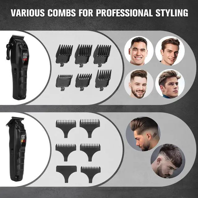 Alt view image 5 of 7 - Hair Clippers for Men Professional Hair Trimmer Powerful Beard Trimmer Hair Cutting Grooming Tool