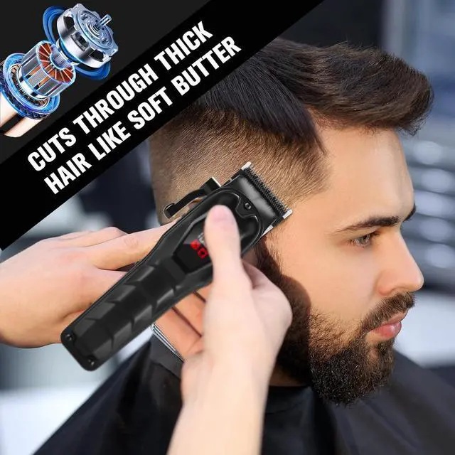 Alt view image 3 of 7 - Hair Clippers for Men Professional Hair Trimmer Powerful Beard Trimmer Hair Cutting Grooming Tool