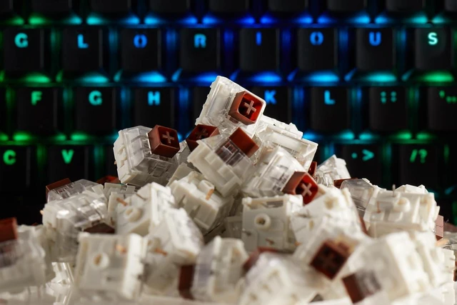 Alt view image 4 of 4 - GLORIOUS Kailh Box Brown Mechanical Keyboard Switches: Reliable Dustproof 120-Pack - Perfect for Precise Typing and Moderate Gaming