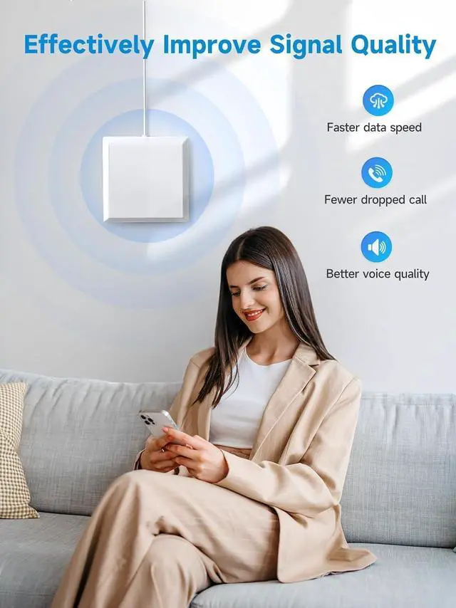 Alt view image 6 of 7 - Cell Phone Signal Booster for All Carriers on Band 5/12/13/17 | Up to 4,500 Sq Ft | Boost 5G 4G& LTE Signal for Verizon, AT&T, T-Mobile & More | FCC Approved