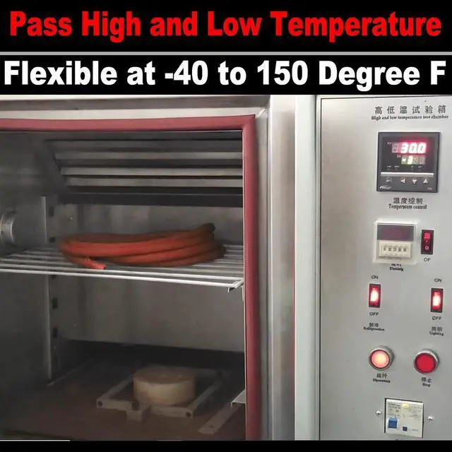 Alt view image 5 of 7 - Air Hose 1/2 in. x 50 ft, 300 PSI Hybrid Air Compressor Hose, Heavy Duty, Lightweight, Kink Resistant, All-Weather Flexibility with Bend Restrictors, 3/8" and 1/4" Air Fittings Kit, Red