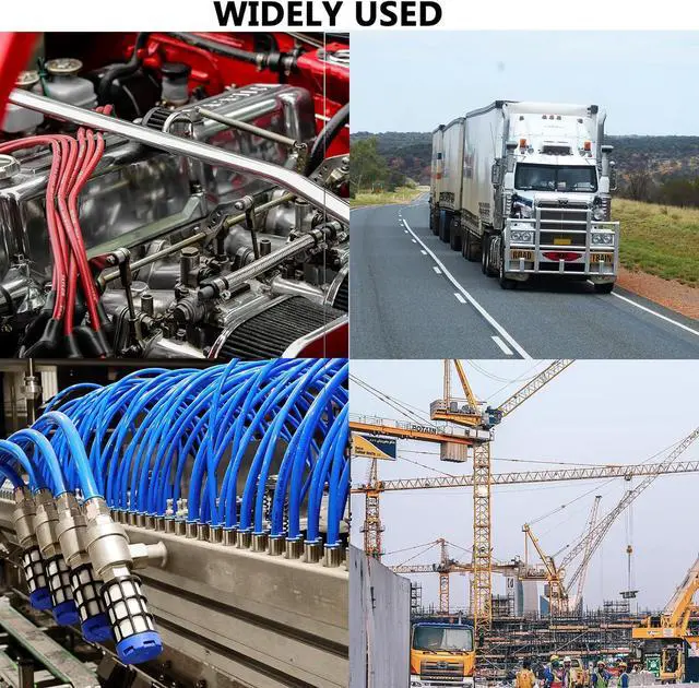 Alt view image 6 of 7 - Push to Connect Fittings 3/4 Inch Tube OD Pneumatic Fittings DOT Air Fittings Air Line Fittings Air Hose Fittings Air Compressor Quick Connect Fittings Brake Line Fittings 5pcs