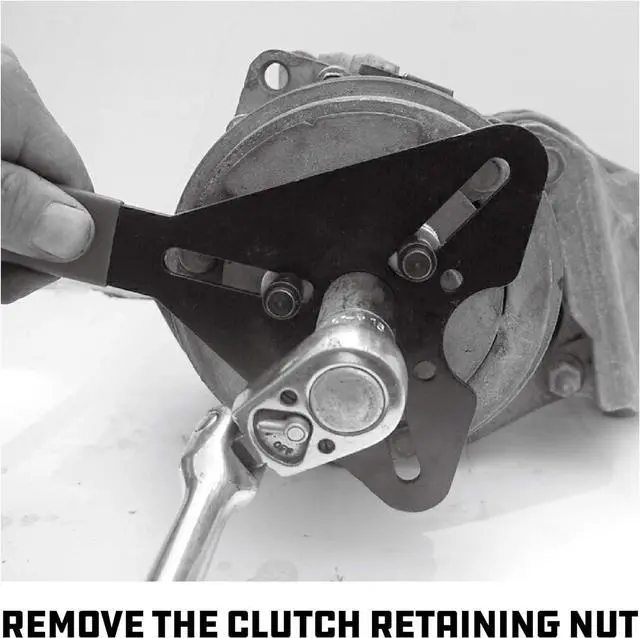 Alt view image 5 of 7 - Master AC Clutch Removal & Installation Tool Kit, Service Automotive AC Compressor Clutches, Holding Tool, Installer, Remover - 647756, Black, 23 Piece