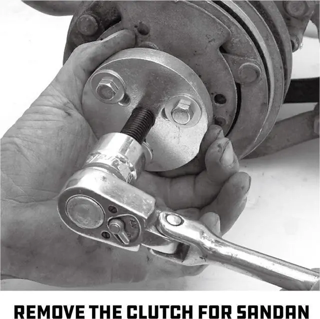 Alt view image 6 of 7 - Master AC Clutch Removal & Installation Tool Kit, Service Automotive AC Compressor Clutches, Holding Tool, Installer, Remover - 647756, Black, 23 Piece