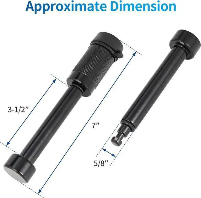 Alt view image 2 of 6 - Trailer Hitch Locks Receiver Lock Keyed Alike Fits Class III IV 2" 2-1/2" Receiver with 5/8" Dia 3-1/2 Long Pin and Anti-Rattle Rubber O-Rings, for Trailer Truck Car Boat (4 Pack)