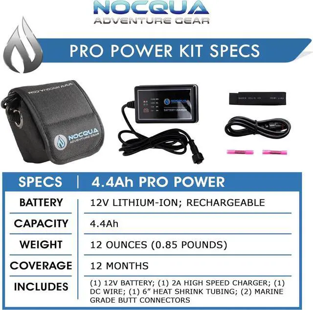 Alt view image 7 of 7 - Power Water-Resistant Battery and Charger Kit - Compatible with GPS, Depth and Fish Finders, and Most 12V Electronics