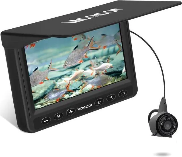 Main image of Underwater Fishing Camera, Portable Fish Finder Camera HD 1000 TVL Infrared LED Waterproof Camera with 4.3 Inch LCD Monitor for Ice Lake Sea Boat Kayak Fishing