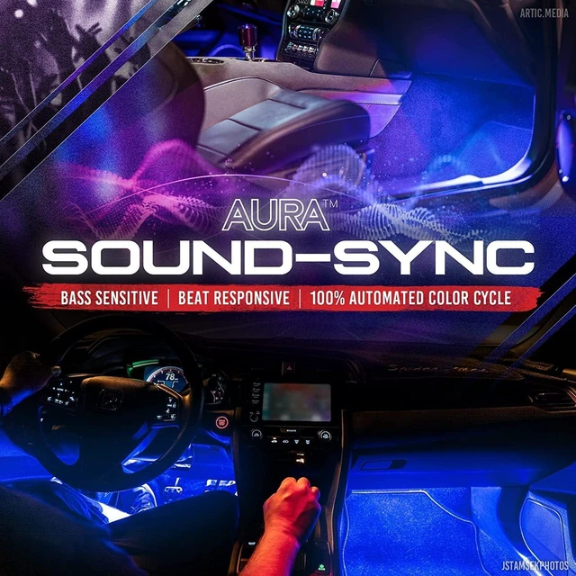 Alt view image 4 of 7 - Aura RGB Interior SUV & Van Lights with Remote Control, 6PC LED Kit