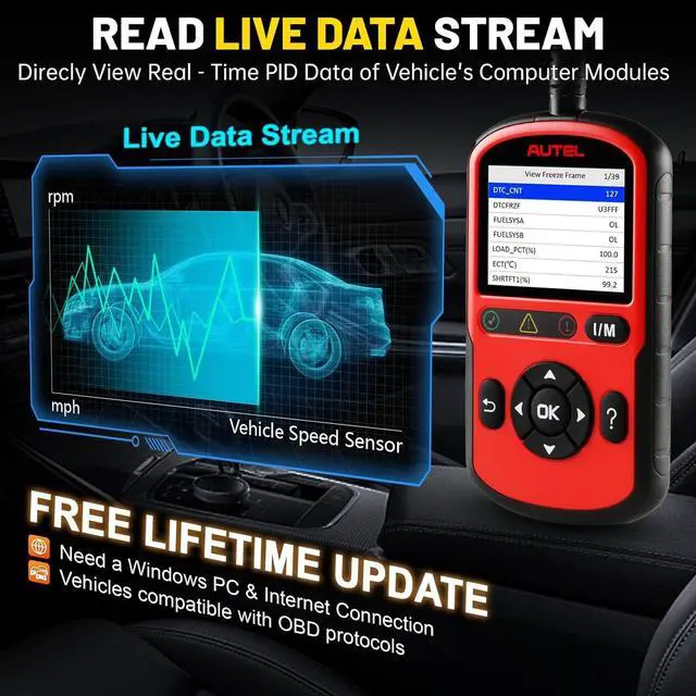 Alt view image 7 of 7 - OBD2 Scanner AutoLink AL549(Upgraded Ver. of AL519)Code Reader with AutoVin, Read/Erase DTCs for ABS, Universal Car Battery Test,OBDII Scan with Live Data,Check Engine Fault OBD2 Diagnostic Tool