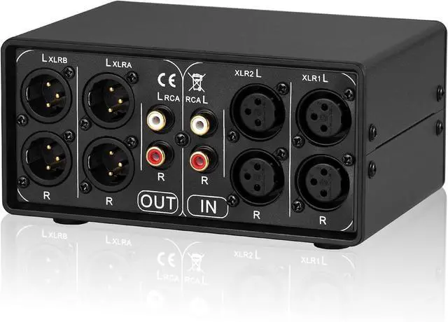 Alt view image 2 of 7 - Little Bear MC3 3-IN-3-OUT XLR Balanced/RCA Stereo Converter Audio Selector Splitter Box Passive Preamp XLR to RCA Audio Switch (XLR & RCA)