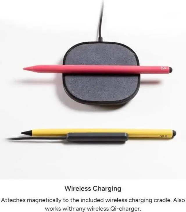 Alt view image 2 of 7 - Active Dual-Tip w/Capacitive Back-End, Wireless Charging, Palm Rejection, Tilt Recognition -Compatible w/iPad Pro 11/12.9 (3,4, & 5 Gen)/Air 10.9/iPad 10.2/9.7/Mini 5 & 6 - Yellow