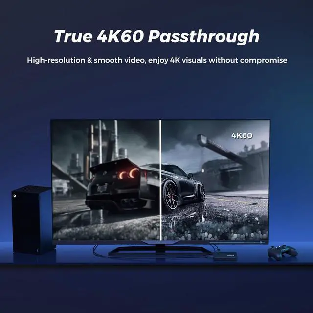 Alt view image 3 of 7 - 4K HDMI Capture Card, USB 3.0 Video Capture Card for Streaming, Recording in 1080P 60FPS with Ultra-Low Latency, Compatible with PS4/PS5/Switch in OBS, YouTube, Works with PC/Mac (CCD10)