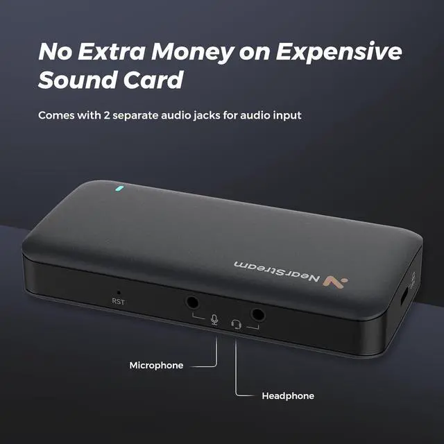 Alt view image 7 of 7 - 4K HDMI Capture Card, USB 3.0 Video Capture Card for Streaming, Recording in 1080P 60FPS with Ultra-Low Latency, Compatible with PS4/PS5/Switch in OBS, YouTube, Works with PC/Mac (CCD10)