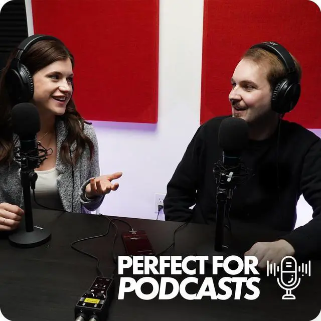 Alt view image 7 of 7 - iPhone Podcast Equipment Bundle - 2 Pack Condenser Microphones, 2 Desktop Mic Stands, 2 Pop Filters, 2-Channel XLR Interface with Lightning Output - Compatible with iPhone, iPad, iOS (Lightning)