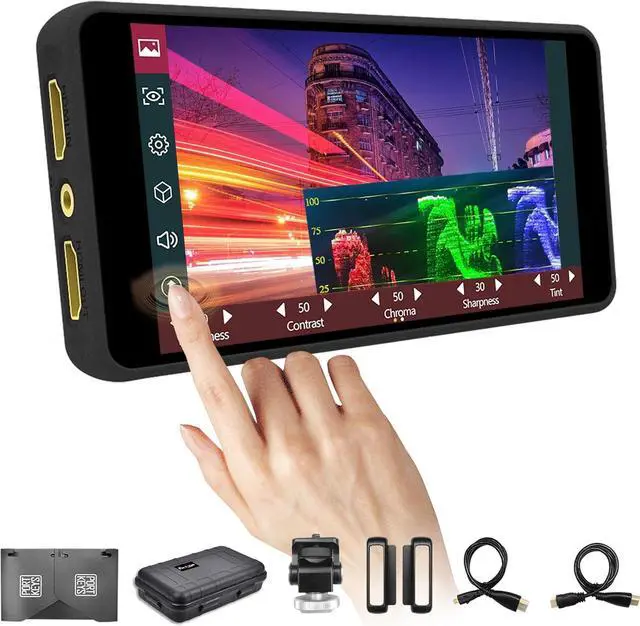 Main image of PT5 II Touchscreen Camera Field Monitor 5 inch 4K30P Input/Output Wide Color Gamut New Peaking 3D LUT Video Assist Luma RGB Waveform for DSLR