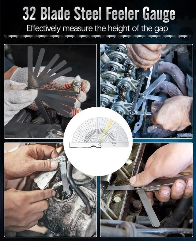 Alt view image 5 of 7 - Digital Caliper 12 Inch, (ABS) Absolute Scale Caliper, IP54 Caliper Measuring Tool, Inch/MM/Fraction, Auto-Off LCD Stainless Steel Waterproof Micrometer Vernier Caliper, Feeler Gauges