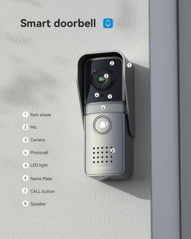 Alt view image 2 of 7 - Wired Video Intercom System, 7 Inch Ring Video Doorbell with Night Vision Support Remote Unlock, Dual-Way Intercom for Villa House Office Apartment with 1-Camera and 2-Monitor