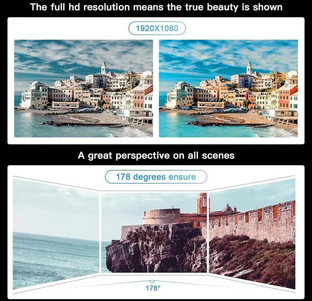 Alt view image 4 of 7 - DC 550 Pro 5.5" Camera Monitors for DSLR Touchscreen Field Monitor 4K HDMI Video External Monitor mit Hood for   Nikon 1200nit 3D LUT Focus Peaking Histogram False Colours