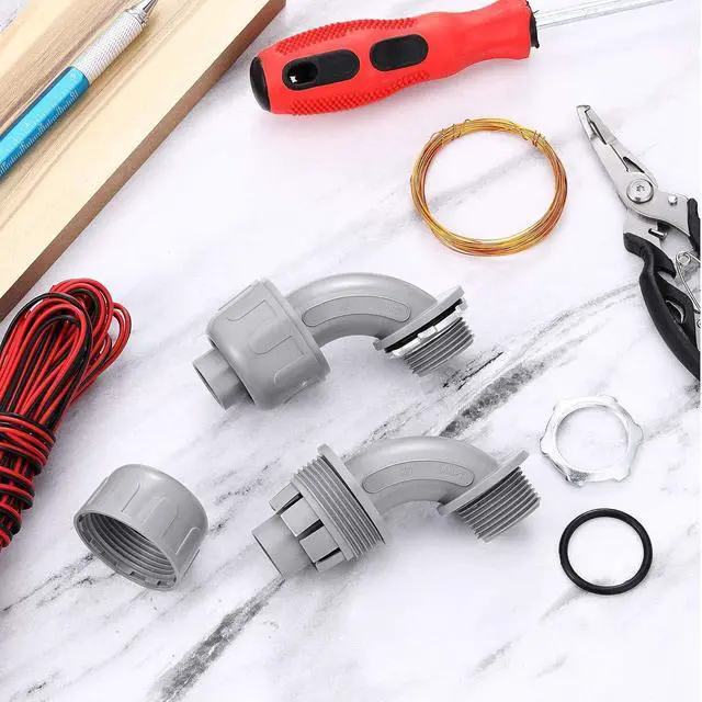 Alt view image 7 of 7 - Connector 3/4 Inch 90 Degree Non Metallic Flex Electrical Conduit Fittings, Electrical Conduit Connector Fitting for PVC Pipe Cable Home Kitchen (50 Pcs)