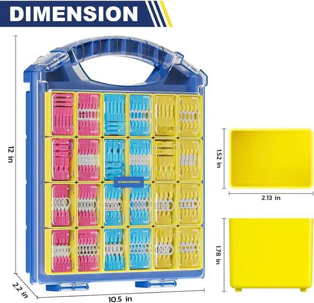 Alt view image 6 of 6 - 620PCS Marine Grade Heat Shrink Wire Butt Connectors kit,22-10 AWG Tinned Red Copper Electrical Wire Connectors,Ring Fork Spade Butt Splice(3Colors/24Size)
