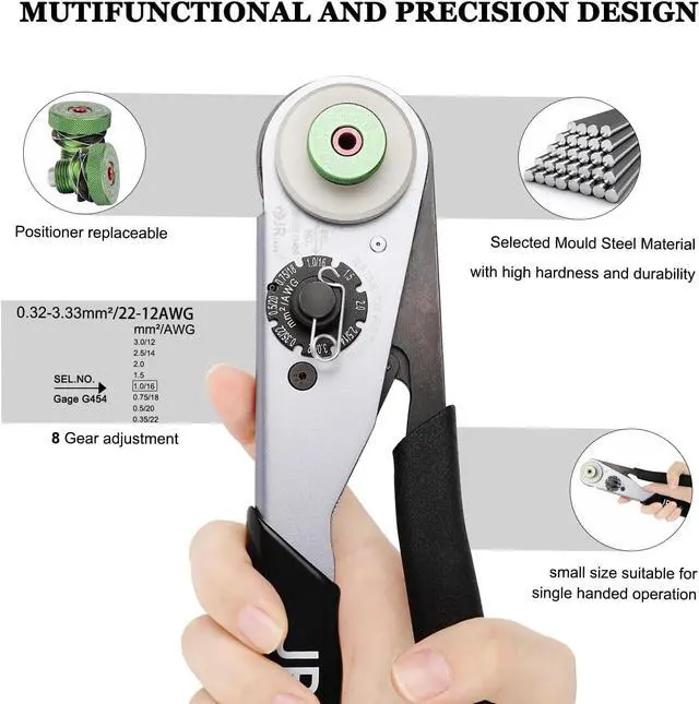 Alt view image 4 of 7 - ST6359 Deutsch Connector Kit, 2 3 4 6 8 12 Pin DT Connectors, Size 16 Solid Contacts 16-20AWG, Deutsch Crimp Tool, Deutsch Pin Removal Tool. Waterproof Automotive Electrical Connectors