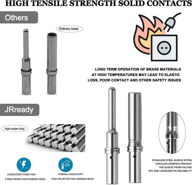 Alt view image 6 of 7 - ST6359 Deutsch Connector Kit, 2 3 4 6 8 12 Pin DT Connectors, Size 16 Solid Contacts 16-20AWG, Deutsch Crimp Tool, Deutsch Pin Removal Tool. Waterproof Automotive Electrical Connectors