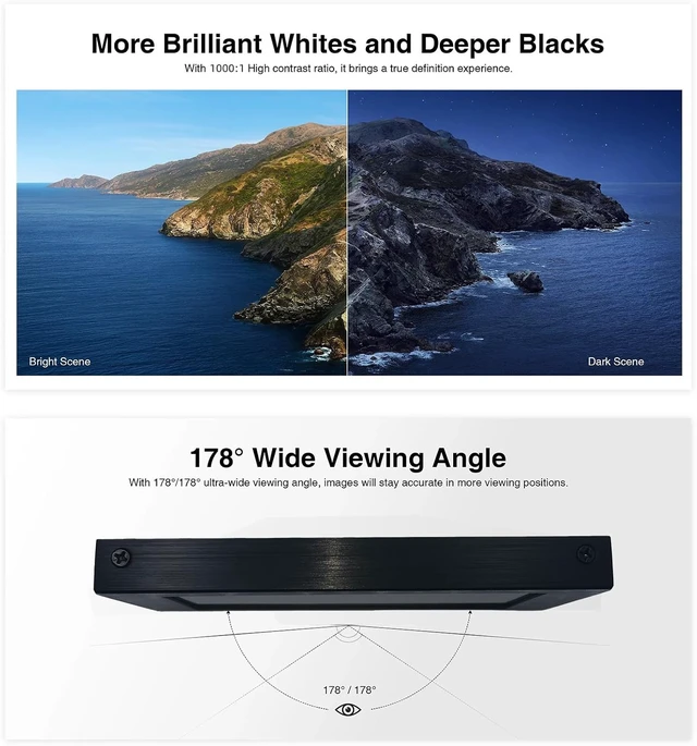 Alt view image 5 of 7 - 5-Inch IPS Portable HDMI Monitor 1280×720 Mini LCD Display