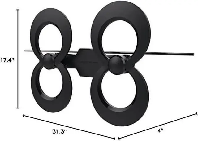 Alt view image 7 of 7 - ClearStream MAX-V PRO Indoor Outdoor TV Antenna, UHF VHF, Multi-Directional, 70+ Mile Range, 4K 8K UHD, NEXTGEN TV  w/Wall Bracket