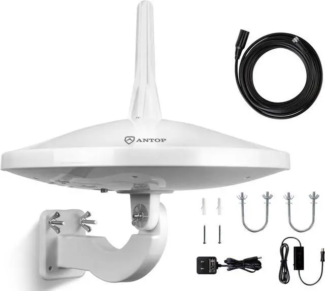 Main image of AT-415B 720° UFO Dual Omni-Directional Outdoor HDTV Antenna with Exclusive Smartpass Amplifier &4G LTE Filter, Fit for Outdoor/RV/Attic Use(33ft Coaxial Cable,4K UHD Ready)
