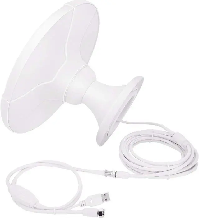 Alt view image 2 of 7 - RV TV Antenna Outdoor Digital HDTV Antenna, Amplifier Signal Booster 16ft Coaxial Cable - for Camper, RV Trailer Truck Caravan Boat