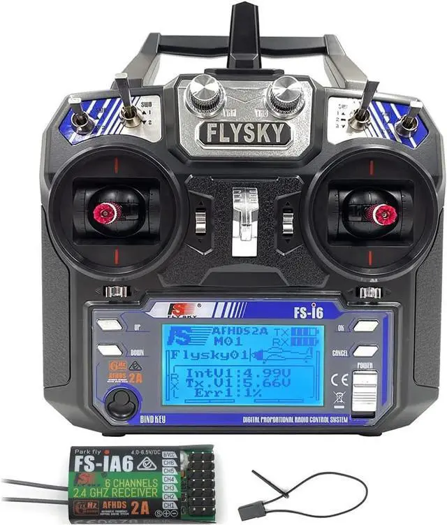 Main image of FS-i6 6CH 2.4GHz Radio System RC Transmitter Controller with FS-iA6 Receiver for RC Helicopter Plane Quadcopter Glide(Model_2)