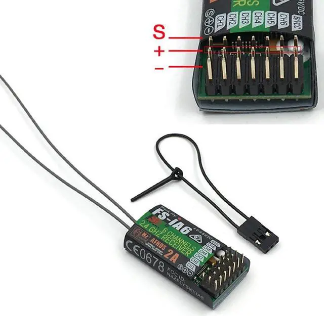 Alt view image 3 of 7 - FS-i6 6CH 2.4GHz Radio System RC Transmitter Controller with FS-iA6 Receiver for RC Helicopter Plane Quadcopter Glide(Model_2)