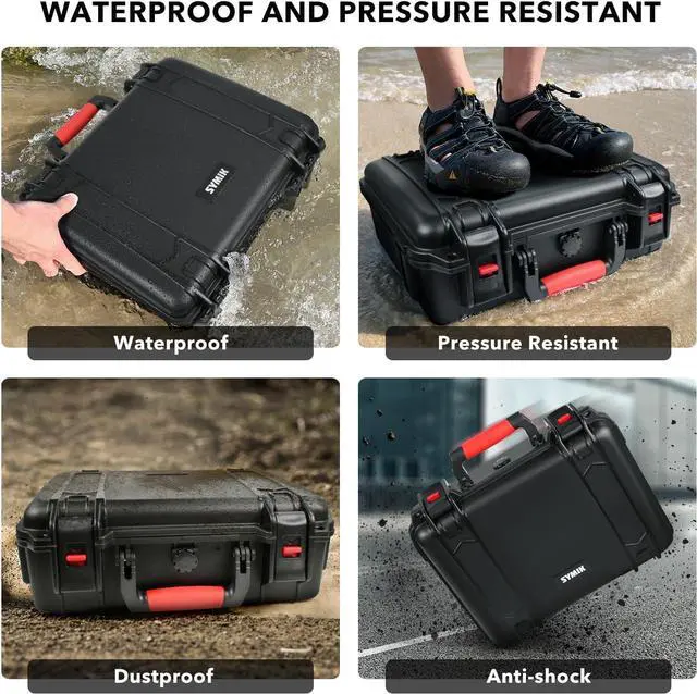 Alt view image 7 of 7 - P330-MMDL Dual Layer Mini 4 Pro Case, Waterproof Hard Carrying Case for DJI Mini 4 Pro/Mini 3/Mini 3 Pro Fly More Combo, Fits DJI RC 2/RC, RC-N2/N1, Charger Hub, Tablet Holder, Landing Pad, iPad