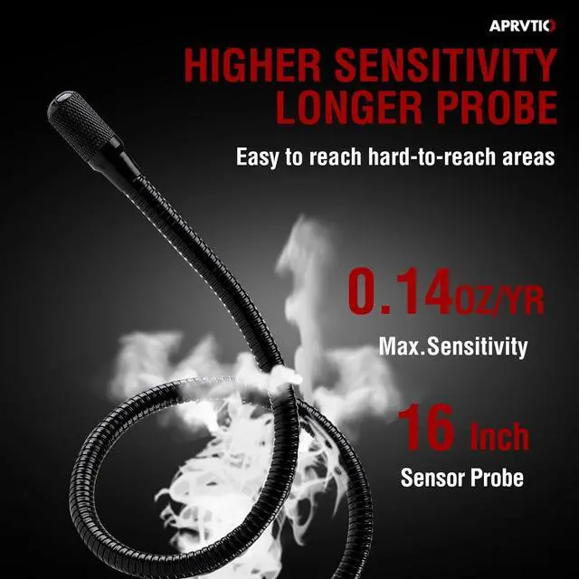 Alt view image 2 of 7 - Aprvtio ALD-200 Freon Leak Detector, Battery Powered, Freon Sniffer Automotive Halogen Gas Leak Detector for R134A R410A R22 R1234YF R600a R290 CFCs HCFCs HFCs HCs HFOs