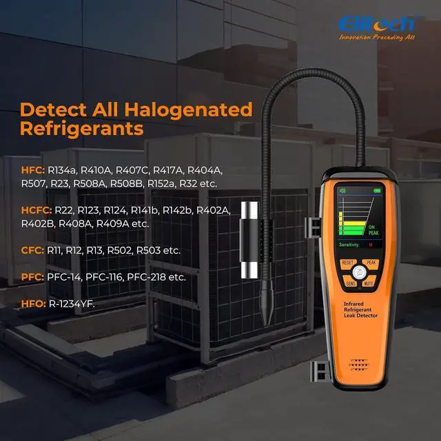 Alt view image 6 of 7 - HVAC Refrigerant Leak Detector 10 Yrs Infrared Sensor Life, Halogen Freon Sniffer, Air Conditioning Detection, Automotive Gas Finder, ILD-200