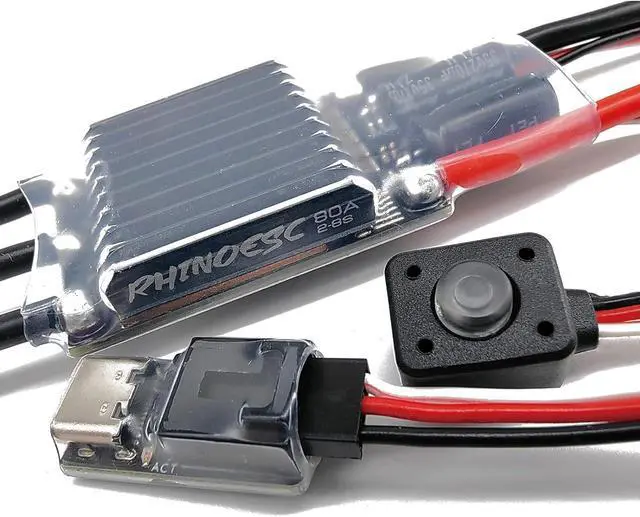 Alt view image 2 of 6 - AM32 Crawler ESC 80A Power System 2-8S BEC 5.20-8.2V Adjustable for 1/8 1/10 Scale Cars Crawler Car Axial SCX10 Traxxas TRX-4 TRX-6 (Crawler AM32 80A ESC)