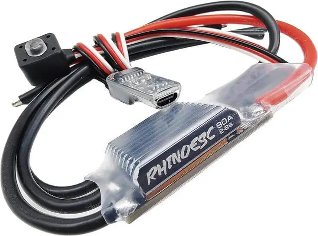 Alt view image 4 of 6 - AM32 Crawler ESC 80A Power System 2-8S BEC 5.20-8.2V Adjustable for 1/8 1/10 Scale Cars Crawler Car Axial SCX10 Traxxas TRX-4 TRX-6 (Crawler AM32 80A ESC)