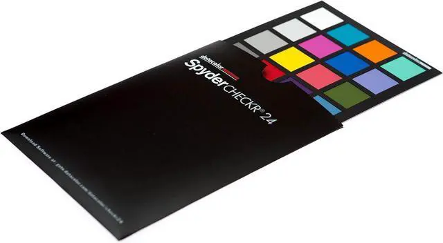 Alt view image 5 of 7 - SpyderCHECKR 24 - Color calibrate your camera for consistent image color across multiple camera systems/lighting conditions. Target color chart has 24 target colors + grey card.