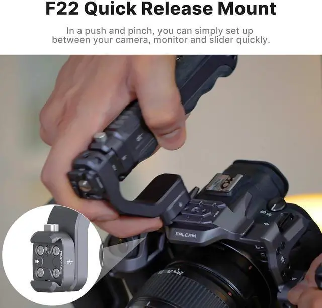 Alt view image 2 of 7 - F22 Camera Top Handle Quick Release Quick Release System Camera Video Shooting Accessories Filming, Detachable Handle Grip Sling Mode Camera Monopod