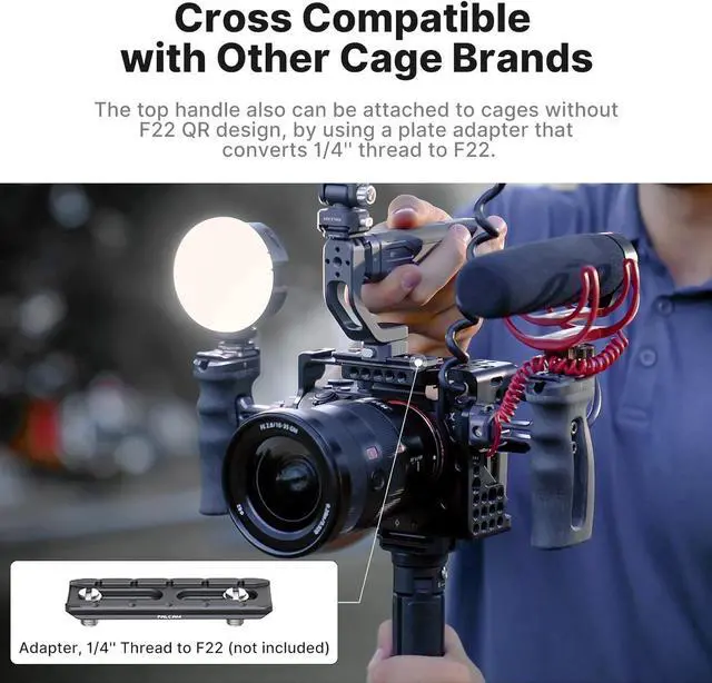 Alt view image 3 of 7 - F22 Camera Top Handle Quick Release Quick Release System Camera Video Shooting Accessories Filming, Detachable Handle Grip Sling Mode Camera Monopod