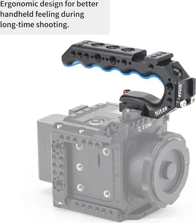 Alt view image 4 of 6 - Top Handle, NATO Handle with Built-in NATO Rail, Quick Release NATO Clamp, NATO Rail and Cold Shoe Adapter, Camera Top Handle for Camera Rigs (Stinger Handle) - PA28-A