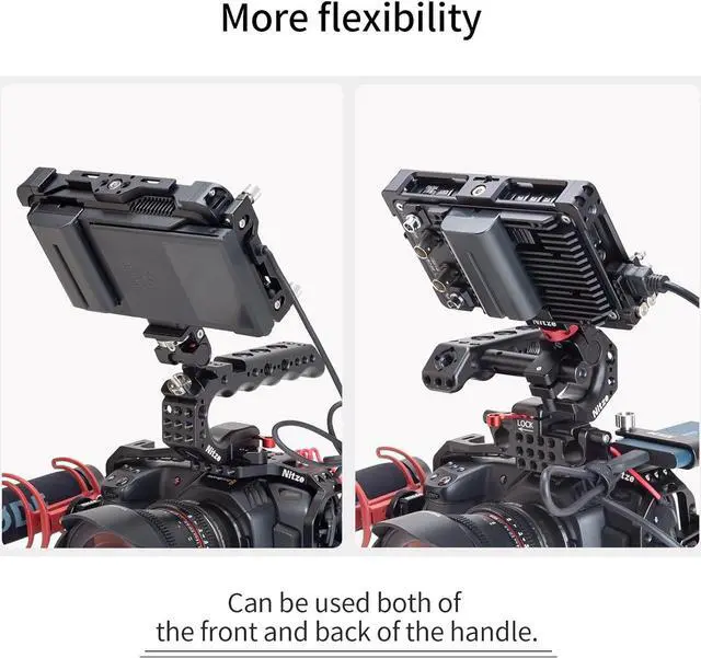 Alt view image 5 of 6 - Top Handle, NATO Handle with Built-in NATO Rail, Quick Release NATO Clamp, NATO Rail and Cold Shoe Adapter, Camera Top Handle for Camera Rigs (Stinger Handle) - PA28-A